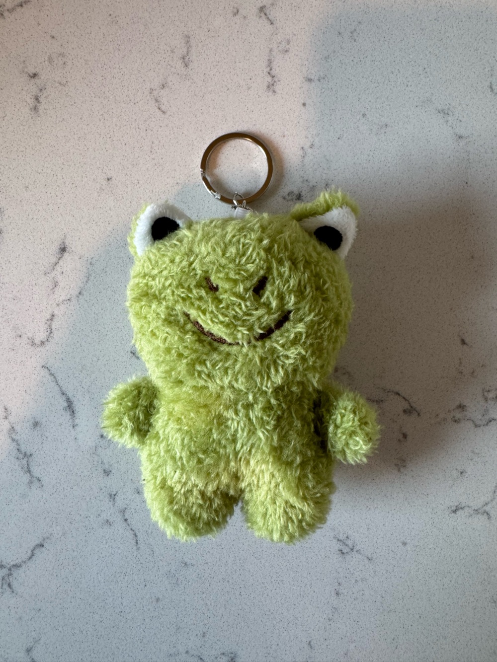 Plush Frog Keychain for Small Pets - Green